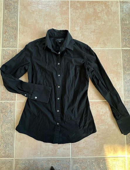 Banana Republic Riley Women shirt‎ chemisier  Black  size 0 - Picture 1 of 7
